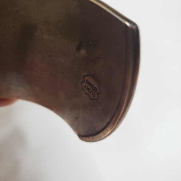 Lucky Brand Brass Chained and Leather Gold Cuff Bracelet - Picture 2 of 4